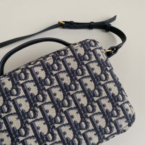CARO 18 CAMERA BAG IN BLUE OBLIQUE JACQUARD