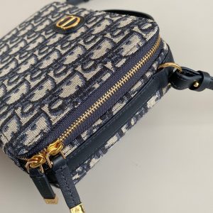 CARO 18 CAMERA BAG IN BLUE OBLIQUE JACQUARD