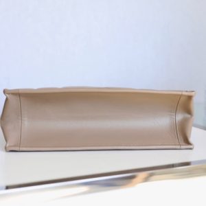 LARGE TOTE BOOK 36 BAG IN BEIGE CREAM CALFSKIN