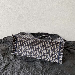 cd large book tote 42cm oblique embroidery calfskin