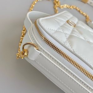 CARO 18 CAMERA BAG IN WHITE CALFSKIN