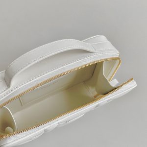 CARO 18 CAMERA BAG IN WHITE CALFSKIN