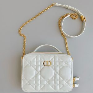 CARO 18 CAMERA BAG IN WHITE CALFSKIN