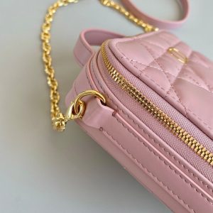 CARO 18 CAMERA BAG IN LIGHT PINK CALFSKIN