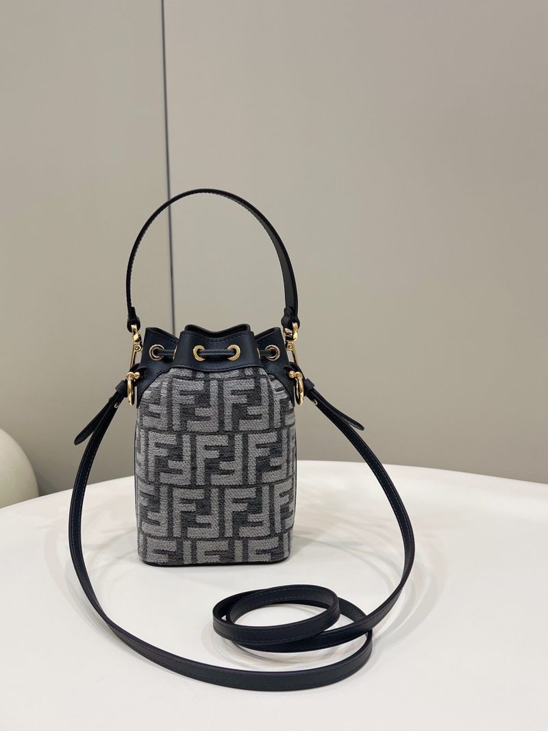 20221023_i1666508262_6093_1_jpg MON TRESOR MINI 18 BAG IN BLACK MIX GREY FF FABRIC WITH GOLD HARDWARE