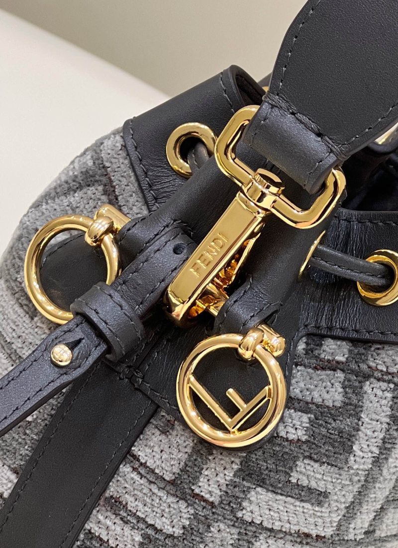 20221023_i1666508262_6836_4_jpg MON TRESOR MINI 18 BAG IN BLACK MIX GREY FF FABRIC WITH GOLD HARDWARE