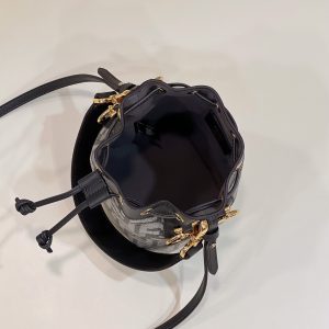 20221023_i1666508262_6848_8_jpg MON TRESOR MINI 18 BAG IN BLACK MIX GREY FF FABRIC WITH GOLD HARDWARE