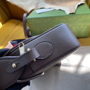 GG OPHIDIA SMALL 23 BAG IN BEIGE AND EBONY SUPREME CANVAS