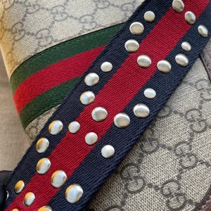 GG OPHIDIA SMALL 23 BAG IN BEIGE AND EBONY SUPREME CANVAS