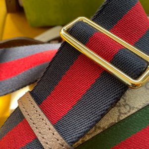 GG OPHIDIA SMALL 23 BAG IN BEIGE AND EBONY SUPREME CANVAS