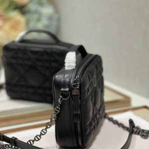 cd caro box 18 all black calfskin