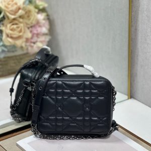 cd caro box 18 all black calfskin