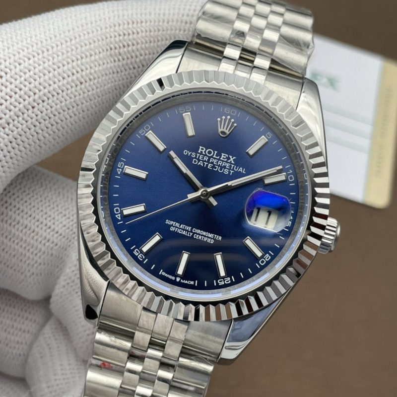Rolex Datejust 41mm Silver Blue Dial