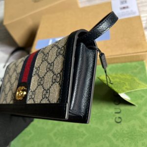 MINI 19 OPHIDIA BAG IN BLACK CALFSKIN AND BEIGE CANVAS