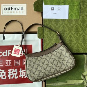20221116_i1668578895_7955_1_jpg GG Ophidia Small Shoulder Bag 21cm Beige Dark Brown Canvas