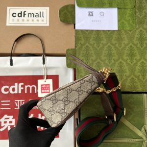 Gucci Ophidia Bag Brown Beige Leather Canvas 239804