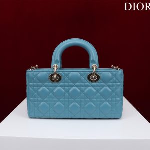 medium lady d-joy 26 cerulean lambskin