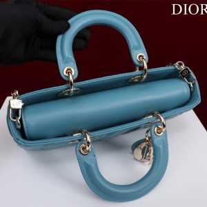 medium lady d-joy 26 cerulean lambskin