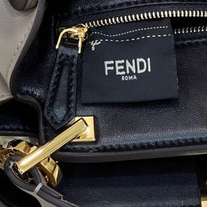FendiI PEEKABOO 27 IN CAMEL BROWN CALFSKIN WITH GOLD HARDWARE