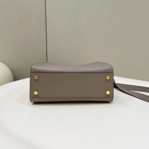 FendiI PEEKABOO 27 IN CAMEL BROWN CALFSKIN WITH GOLD HARDWARE
