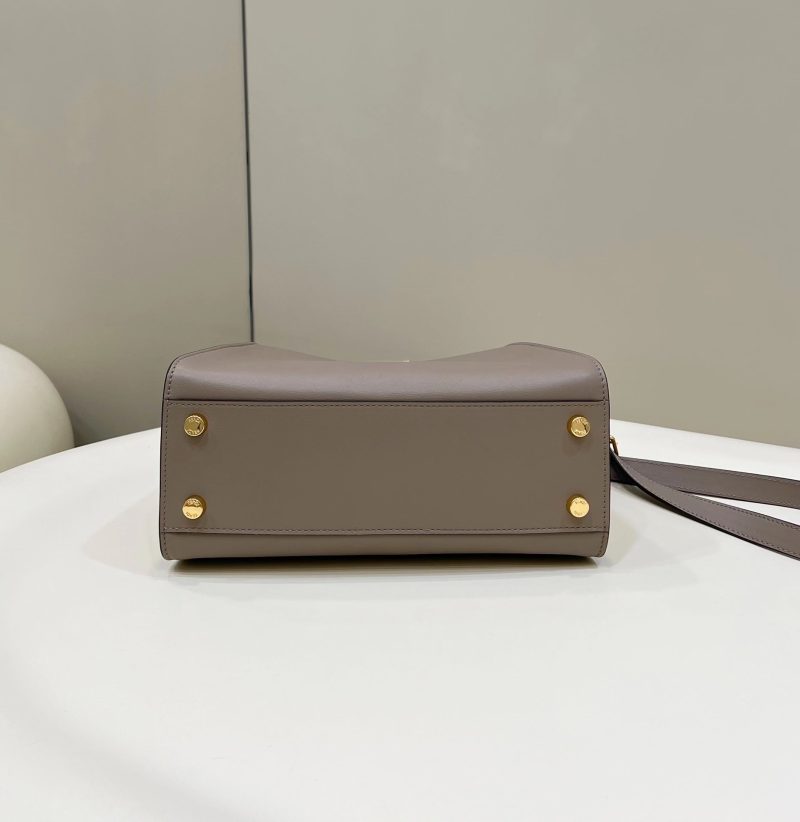 FendiI PEEKABOO 27 IN CAMEL BROWN CALFSKIN WITH GOLD HARDWARE