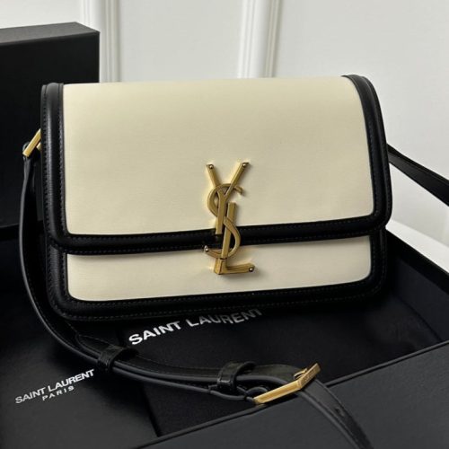 20221206_i1670300945_5736_0_jpg_1 YSL Solferino Small Satchel Bag Black White Gold Calfskin 339413