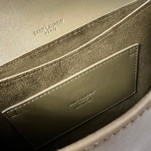 SL Kaia Small Satchel in green smooth leather