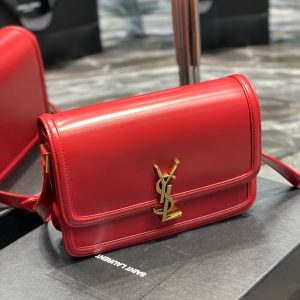 SOLFERINO MEDIUM 23 RED CALFSKIN GOLD HARDWARE