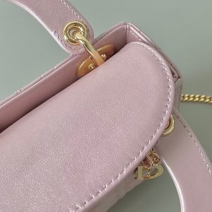 MINI LADY 17 MY ABC POWDER PINK LAMBSKIN