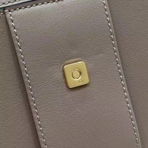 FendiI PEEKABOO 33 BAG IN KHAKI CALFSKIN WITH STRAP GOLD HARDWARE