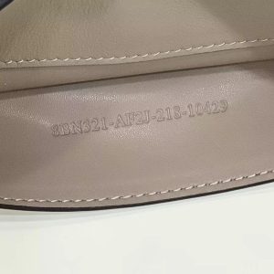 FendiI PEEKABOO 33 BAG IN KHAKI CALFSKIN WITH STRAP GOLD HARDWARE