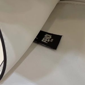 FendiI PEEKABOO 33 BAG IN WHITE CALFSKIN WITH STRAP GOLD HARDWARE