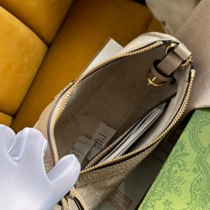 OPHIDIA GG SMALL 25 HANDBAG BEIGE AND WHITE SUPREME CANVAS