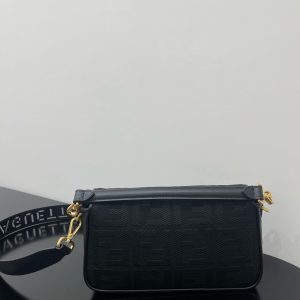 20230114_i1673680671_3893_3_jpg FendiI 26 BAGUETTE BLACK NAPPA LEATHER BAG WITH GOLD HARDWARE