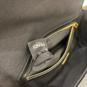 20230114_i1673680687_6996_0_jpg FendiI 26 BAGUETTE BLACK NAPPA LEATHER BAG WITH GOLD HARDWARE