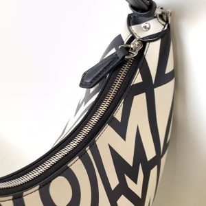 FendiIGRAPHY SMALL 29 IN WHITE MIX BLACK SMOOTH CALFSKIN SILVER HARDWARE