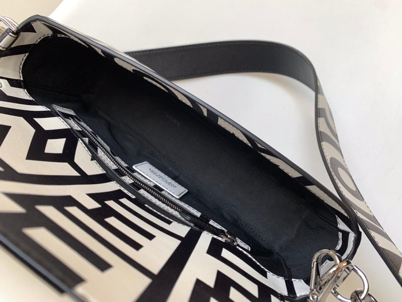 Fendi Roma & Marc Jacobs 27 Bag Black White Leather Shw