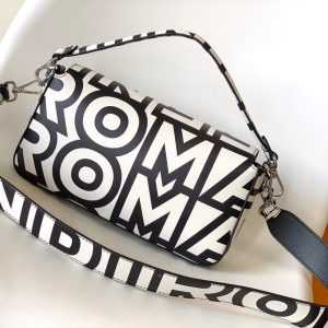 Fendi Roma & Marc Jacobs 27 Bag Black White Leather Shw