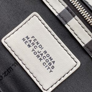 Fendi Roma & Marc Jacobs 27 Bag Black White Leather Shw