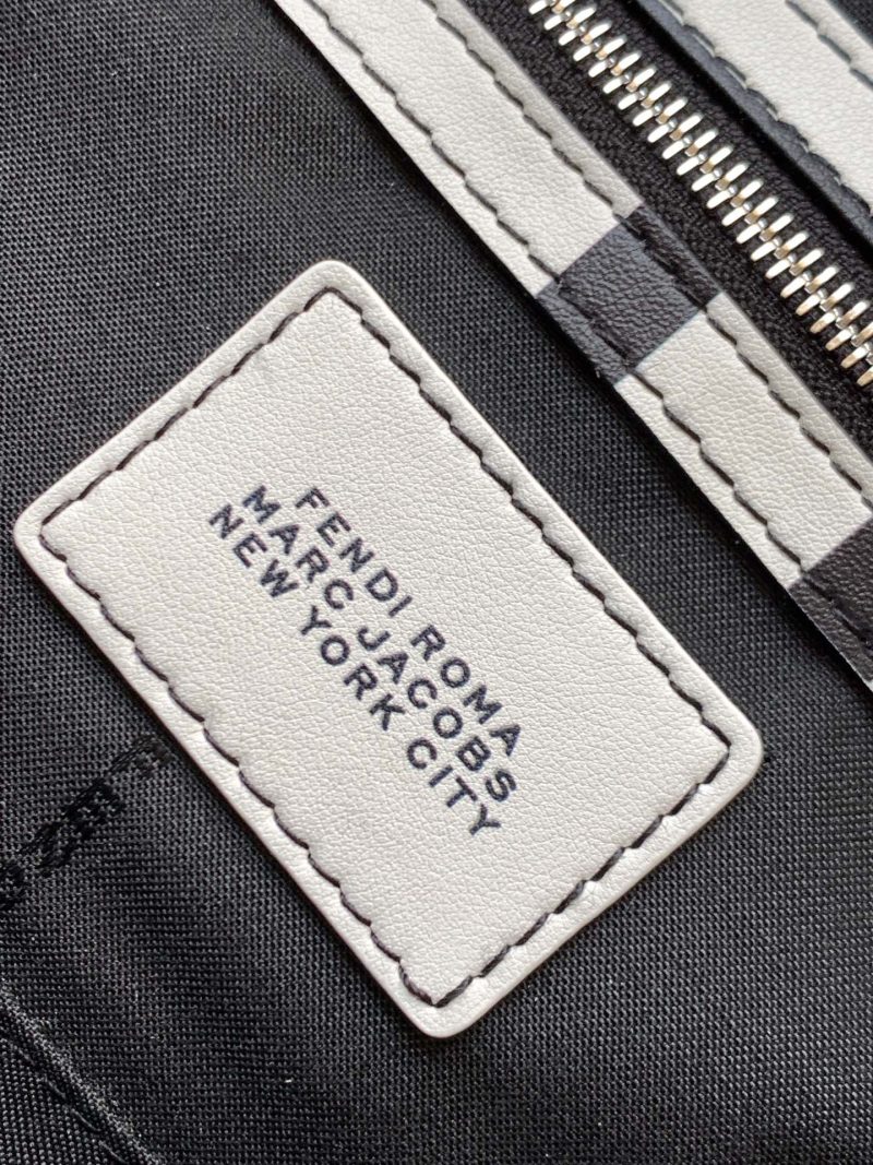 Fendi Roma & Marc Jacobs 27 Bag Black White Leather Shw
