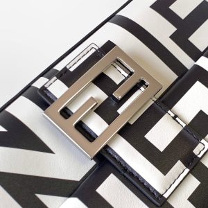 Fendi Roma & Marc Jacobs 27 Bag Black White Leather Shw