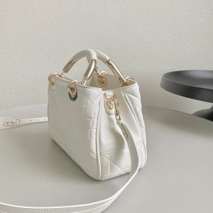LADY 25 HANDBAG IN WHITE CALFSKIN