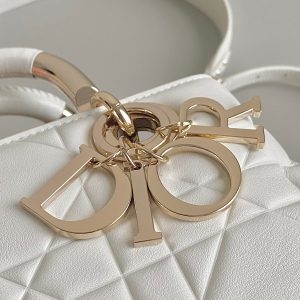 LADY 25 HANDBAG IN WHITE CALFSKIN