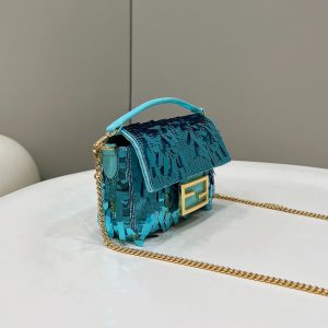 20230219_i1676802242_1463_6_jpg BAGUETTE MINI 19 IN BRIGHT TURQUOISE SEQUINS GOLD HARDWARE