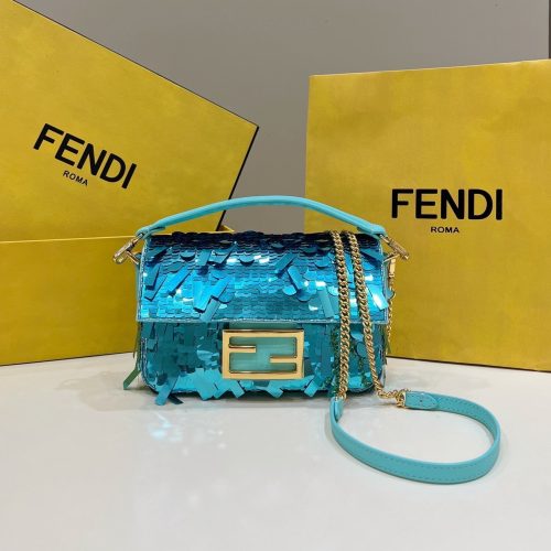 20230219_i1676802242_2559_0_jpg BAGUETTE MINI 19 IN BRIGHT TURQUOISE SEQUINS GOLD HARDWARE