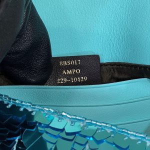 20230219_i1676802242_7356_7_jpg BAGUETTE MINI 19 IN BRIGHT TURQUOISE SEQUINS GOLD HARDWARE