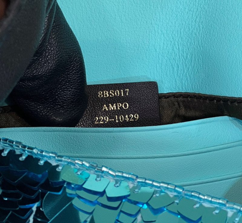 20230219_i1676802242_7356_7_jpg BAGUETTE MINI 19 IN BRIGHT TURQUOISE SEQUINS GOLD HARDWARE