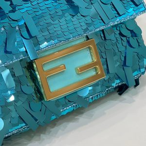 20230219_i1676802242_7711_3_jpg BAGUETTE MINI 19 IN BRIGHT TURQUOISE SEQUINS GOLD HARDWARE