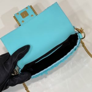 20230219_i1676802242_9411_8_jpg BAGUETTE MINI 19 IN BRIGHT TURQUOISE SEQUINS GOLD HARDWARE
