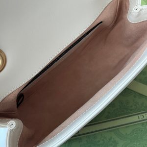 gg marmont mini 18cm white calfskin gold hardware